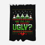 You Call Me Ugly?-none polyester shower curtain-theteenosaur