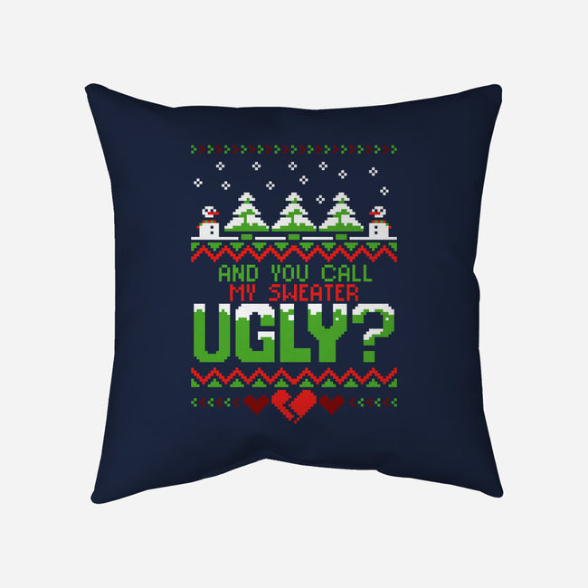 You Call Me Ugly?-none removable cover w insert throw pillow-theteenosaur