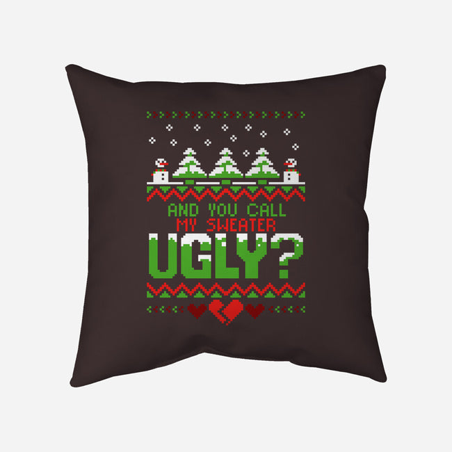 You Call Me Ugly?-none removable cover throw pillow-theteenosaur