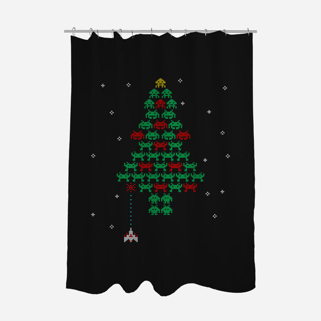 Christmas In Space-none polyester shower curtain-Rogelio