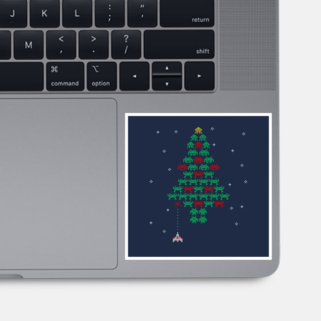 Christmas In Space-none glossy sticker-Rogelio