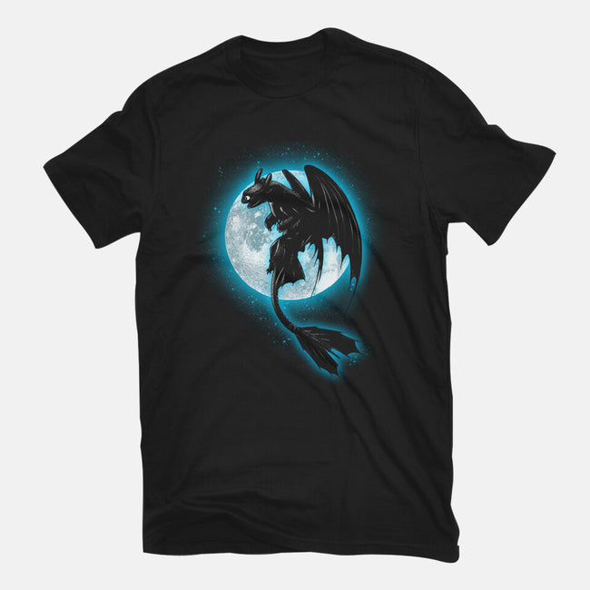 Moonlight Dragon-womens fitted tee-fanfreak1