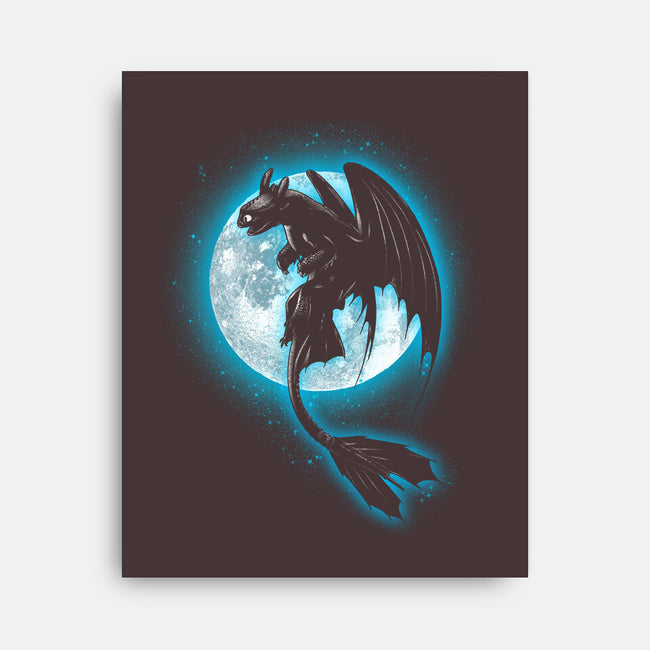 Moonlight Dragon-none stretched canvas-fanfreak1