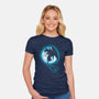 Moonlight Dragon-womens fitted tee-fanfreak1