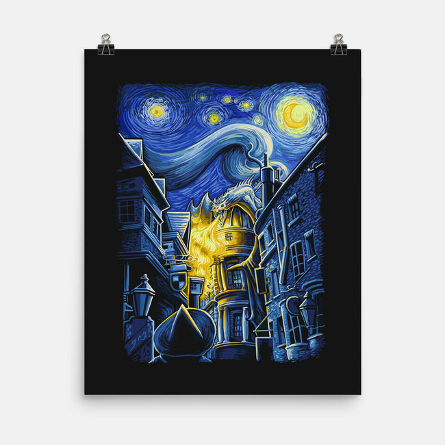 Starry Alley-none matte poster-daobiwan