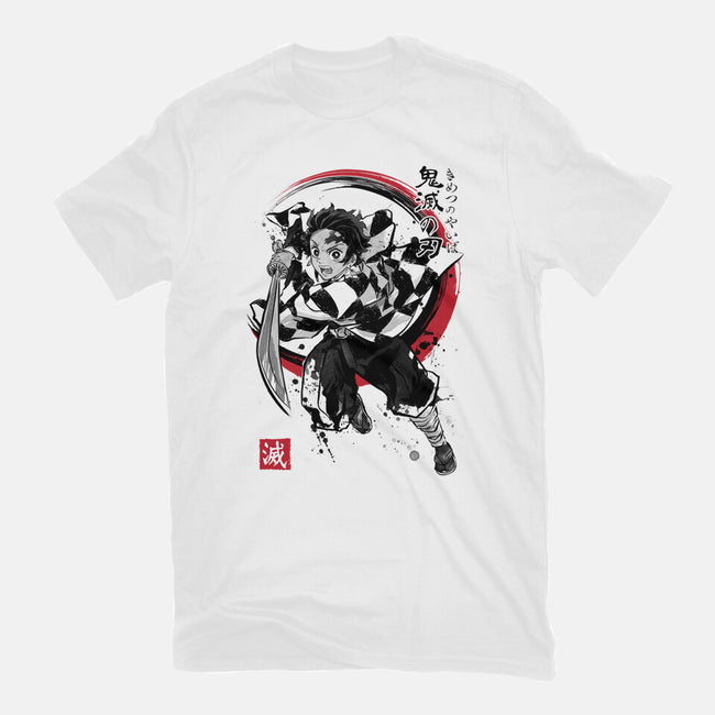 Demon Slayer Sumi-E-mens heavyweight tee-DrMonekers