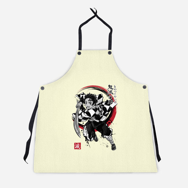 Demon Slayer Sumi-E-unisex kitchen apron-DrMonekers