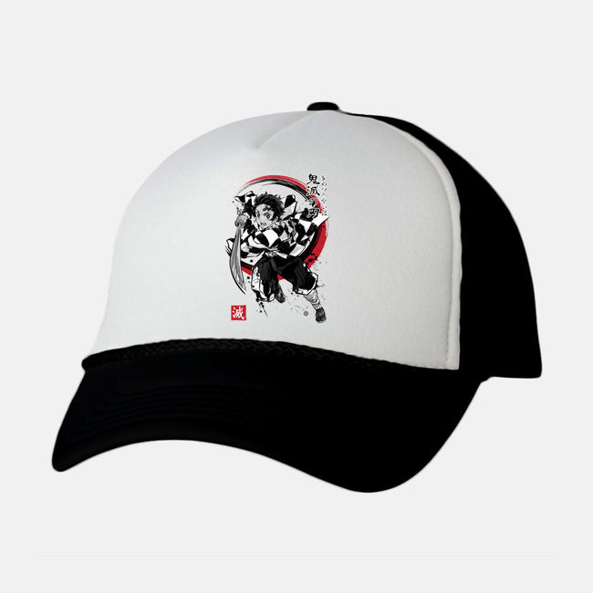 Demon Slayer Sumi-E-unisex trucker hat-DrMonekers