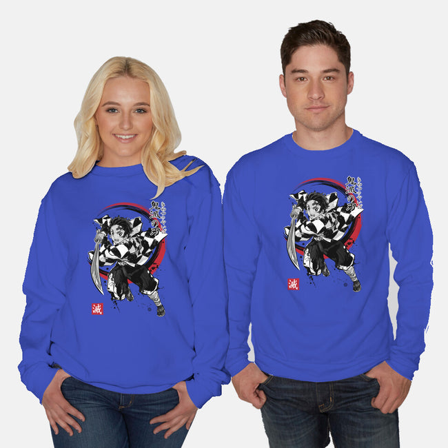 Demon Slayer Sumi-E-unisex crew neck sweatshirt-DrMonekers