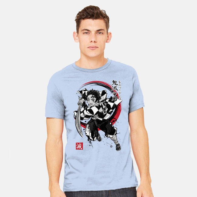 Demon Slayer Sumi-E-mens heavyweight tee-DrMonekers