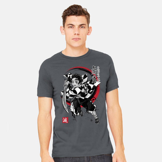 Demon Slayer Sumi-E-mens heavyweight tee-DrMonekers