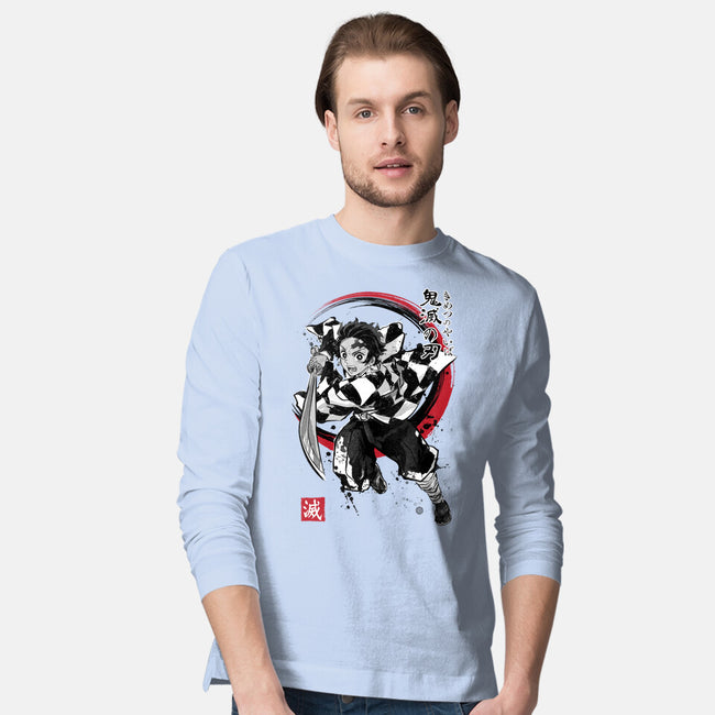 Demon Slayer Sumi-E-mens long sleeved tee-DrMonekers