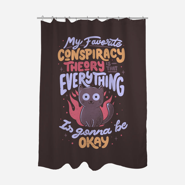 Conspiracy Theory-none polyester shower curtain-eduely