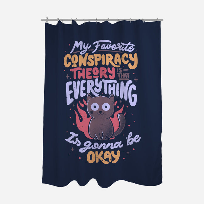 Conspiracy Theory-none polyester shower curtain-eduely