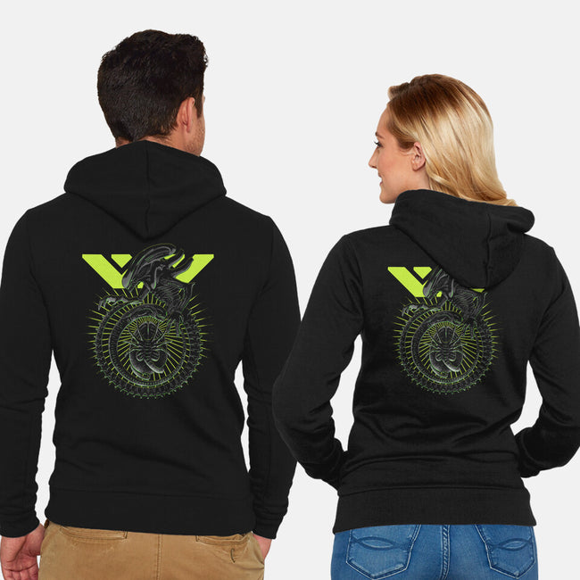 Xeno Evolution-unisex zip-up sweatshirt-Maxman58