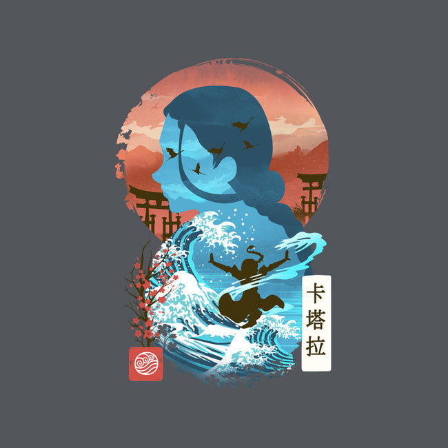 Ukiyo E Waterbender-none glossy sticker-dandingeroz