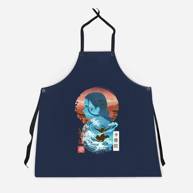 Ukiyo E Waterbender-unisex kitchen apron-dandingeroz