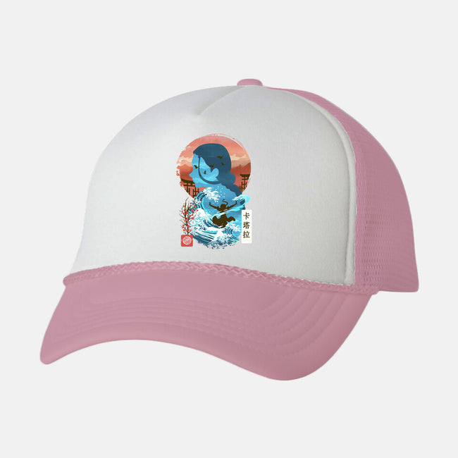 Ukiyo E Waterbender-unisex trucker hat-dandingeroz