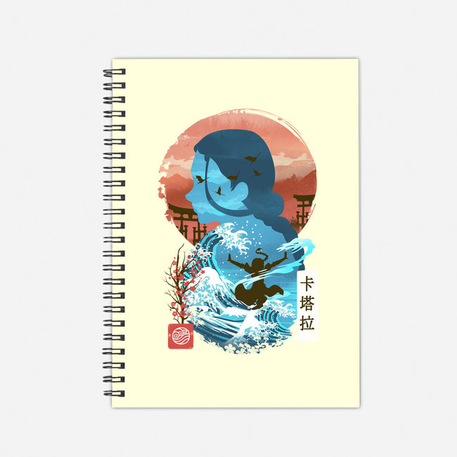Ukiyo E Waterbender-none dot grid notebook-dandingeroz