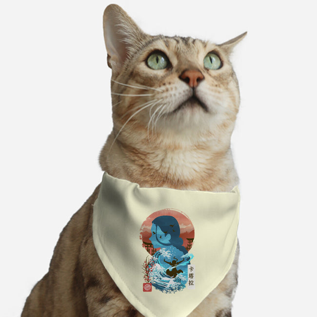 Ukiyo E Waterbender-cat adjustable pet collar-dandingeroz