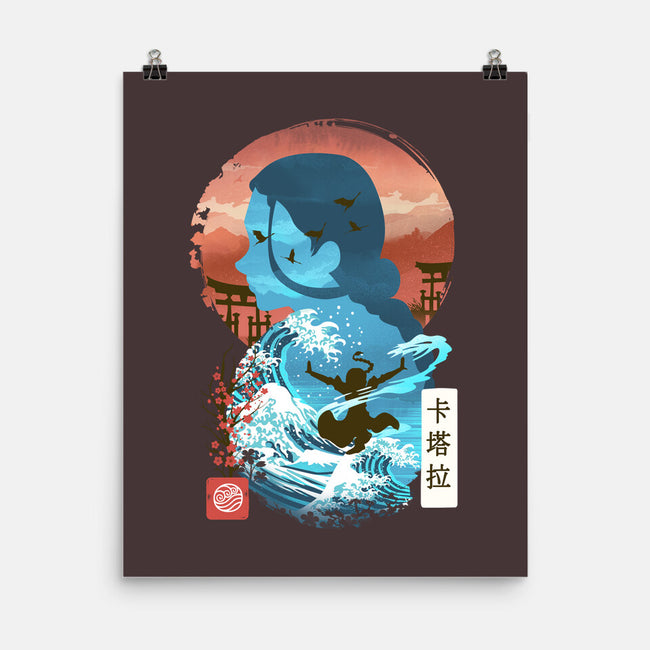 Ukiyo E Waterbender-none matte poster-dandingeroz