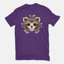 Raccoon Of Leaves-womens fitted tee-NemiMakeit