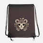 Raccoon Of Leaves-none drawstring bag-NemiMakeit