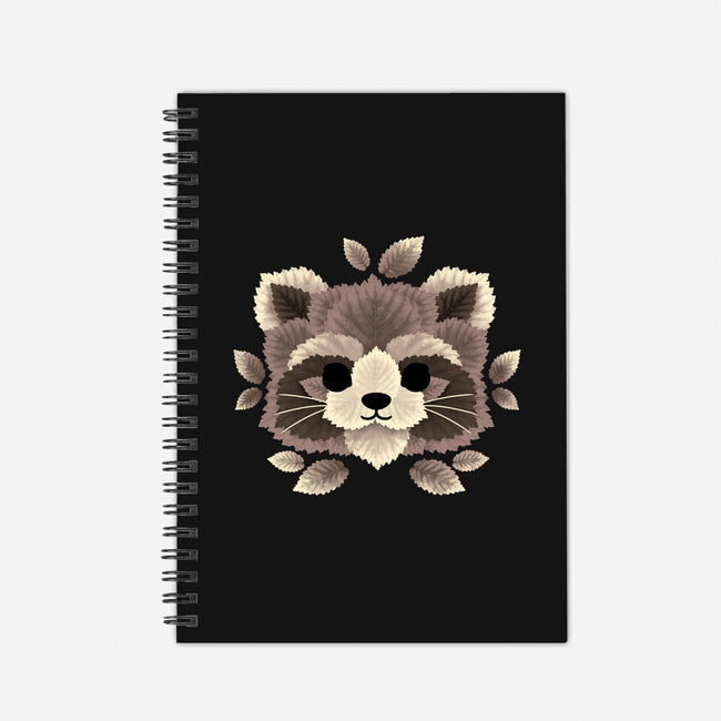 Raccoon Of Leaves-none dot grid notebook-NemiMakeit