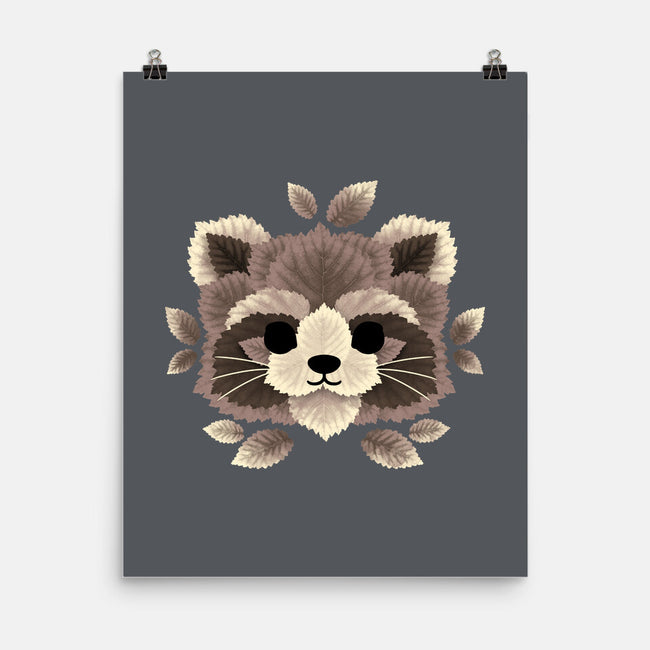 Raccoon Of Leaves-none matte poster-NemiMakeit