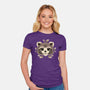 Raccoon Of Leaves-womens fitted tee-NemiMakeit