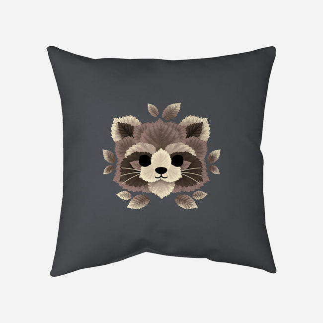 Raccoon Of Leaves-none removable cover w insert throw pillow-NemiMakeit