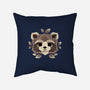 Raccoon Of Leaves-none removable cover w insert throw pillow-NemiMakeit