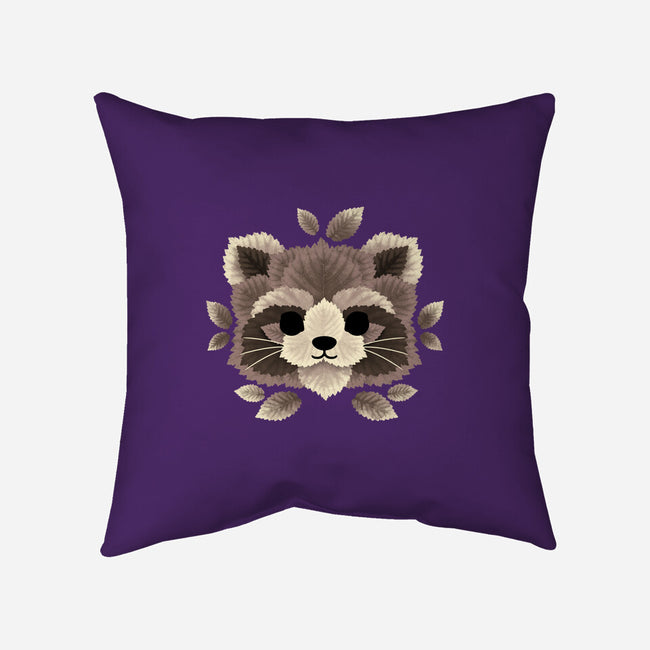 Raccoon Of Leaves-none removable cover throw pillow-NemiMakeit