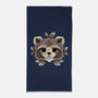 Raccoon Of Leaves-none beach towel-NemiMakeit