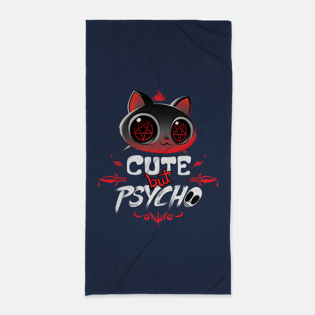 Cute But Psycho-none beach towel-tobefonseca