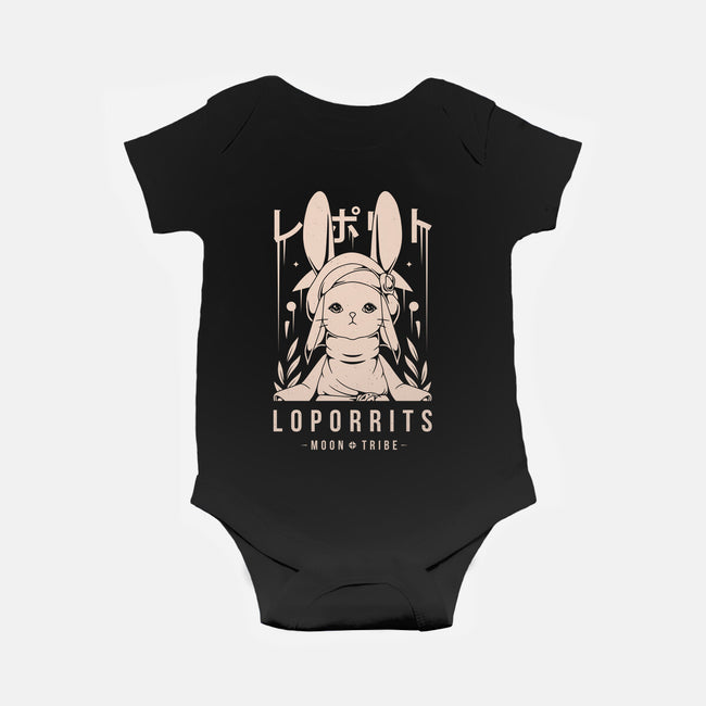 Loporrits Moon Tribe-baby basic onesie-Alundrart