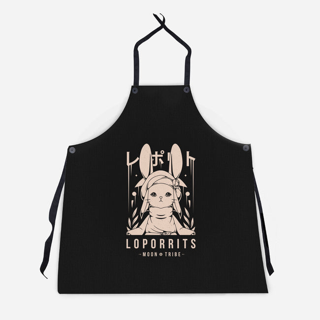 Loporrits Moon Tribe-unisex kitchen apron-Alundrart