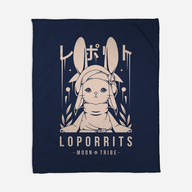 Loporrits Moon Tribe-none fleece blanket-Alundrart