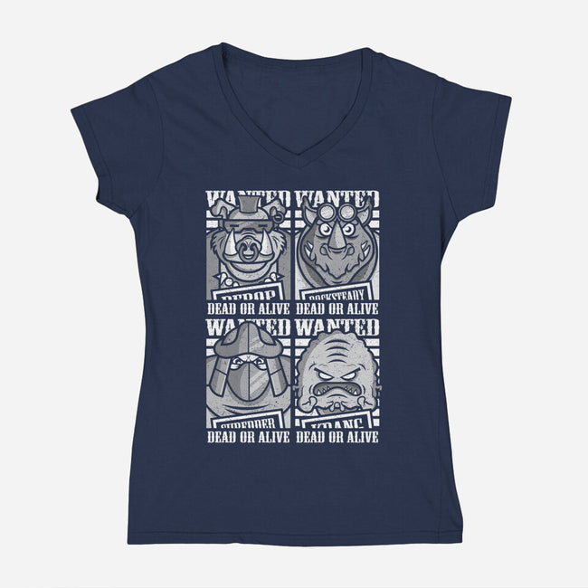 TMNT's Most Wanted-womens v-neck tee-jrberger