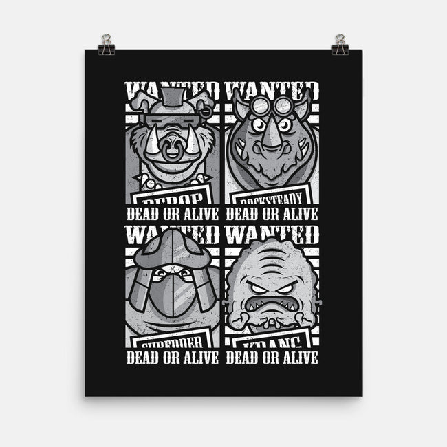 TMNT's Most Wanted-none matte poster-jrberger