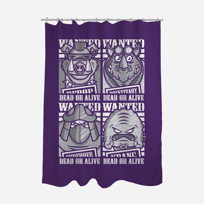 TMNT's Most Wanted-none polyester shower curtain-jrberger