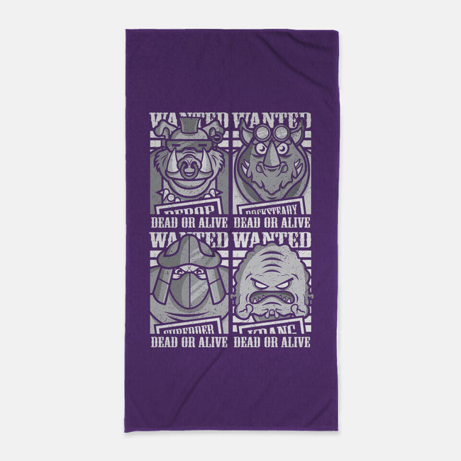 TMNT's Most Wanted-none beach towel-jrberger