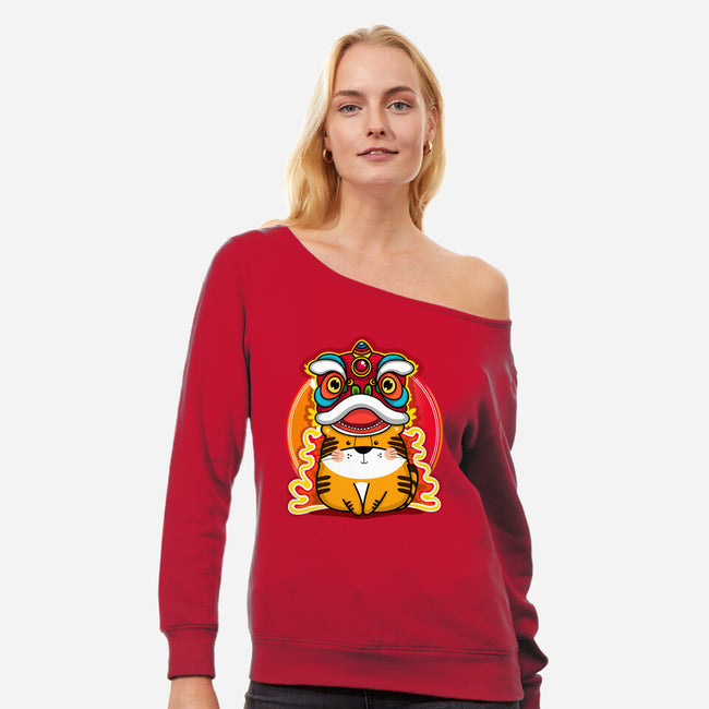 Year Of The Tiger-womens off shoulder sweatshirt-krisren28