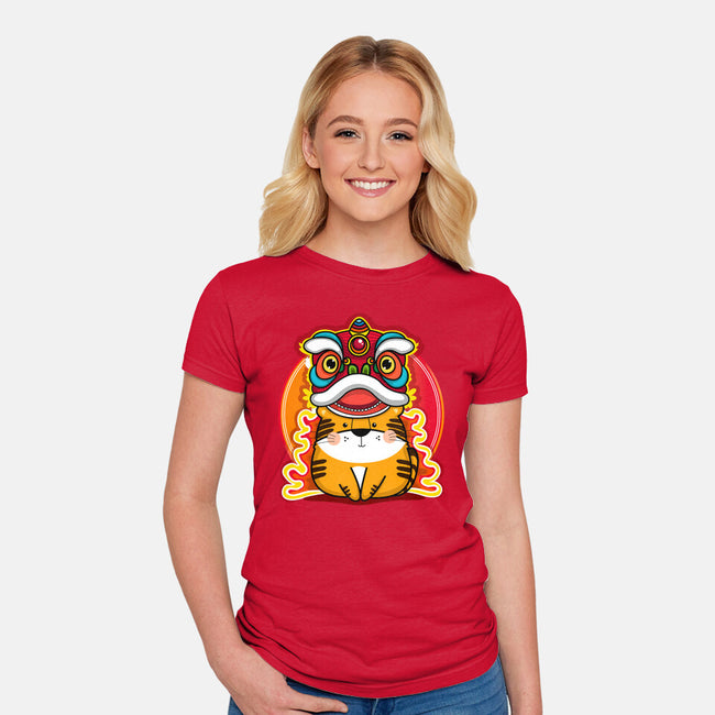 Year Of The Tiger-womens fitted tee-krisren28