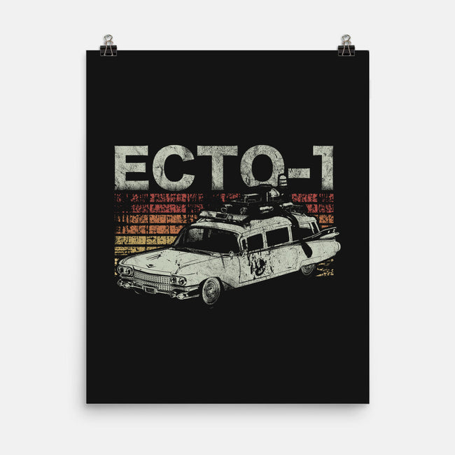 Retro Ecto-1-none matte poster-fanfreak1