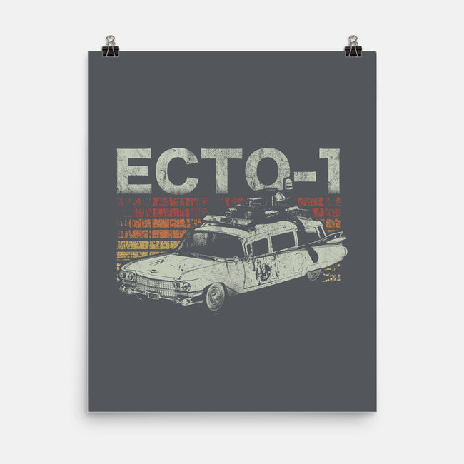 Retro Ecto-1-none matte poster-fanfreak1