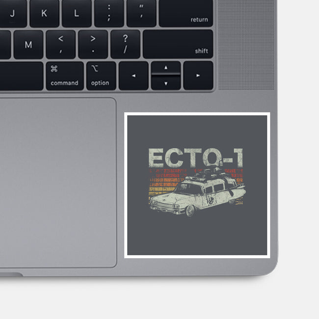 Retro Ecto-1-none glossy sticker-fanfreak1