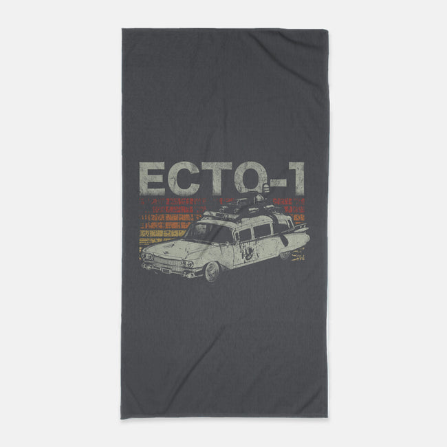 Retro Ecto-1-none beach towel-fanfreak1