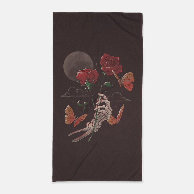 Love And Thorns-none beach towel-eduely