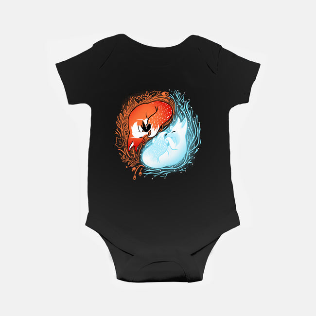 Autumn And Winter Fox-baby basic onesie-IKILO